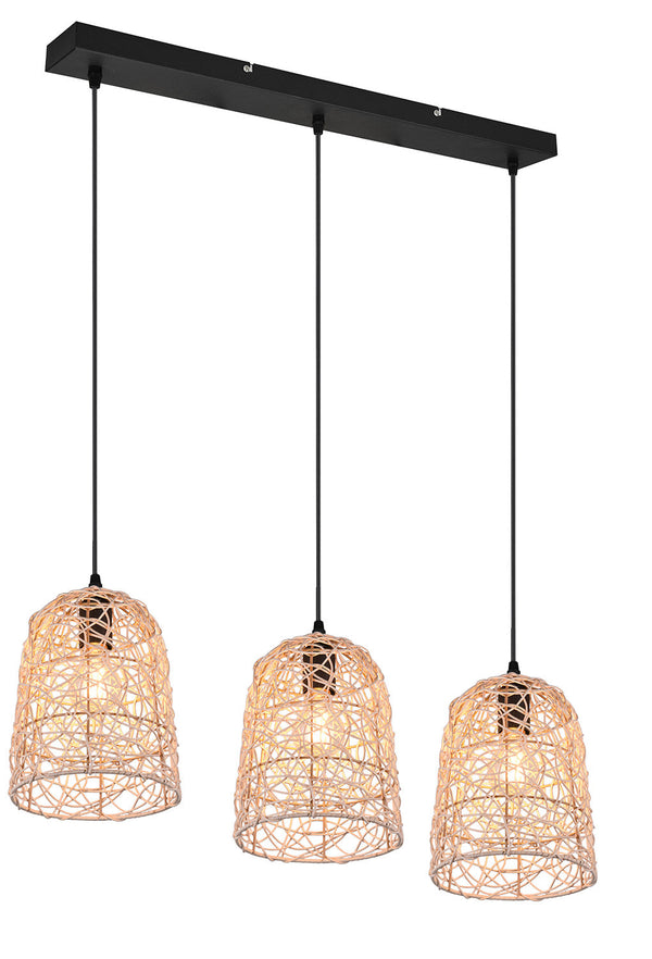 online Lampada a Sospensione da Interno Attacco E27 in Tessuto Naturale