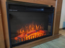 Camino Elettrico da Incasso 47,5x58,5x18 cm Effetto Fiamma 1500W Vienna 23 Nero