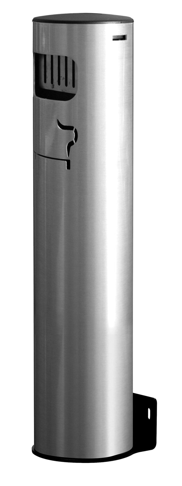 Posacenere da Muro da Esterno Ø11,7xh49 cm in Alluminio con Contenitore Interno Estraibile Argento online