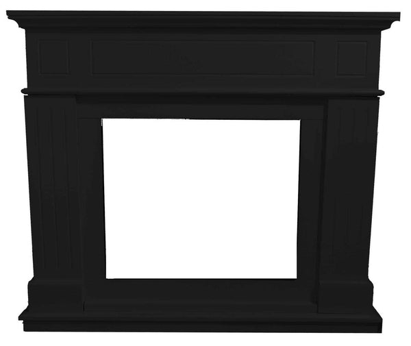sconto Cornice da Pavimento per Inserto Camino Elettrico 110x94,9x24,9 cm in MDF Sined Pienza Nero