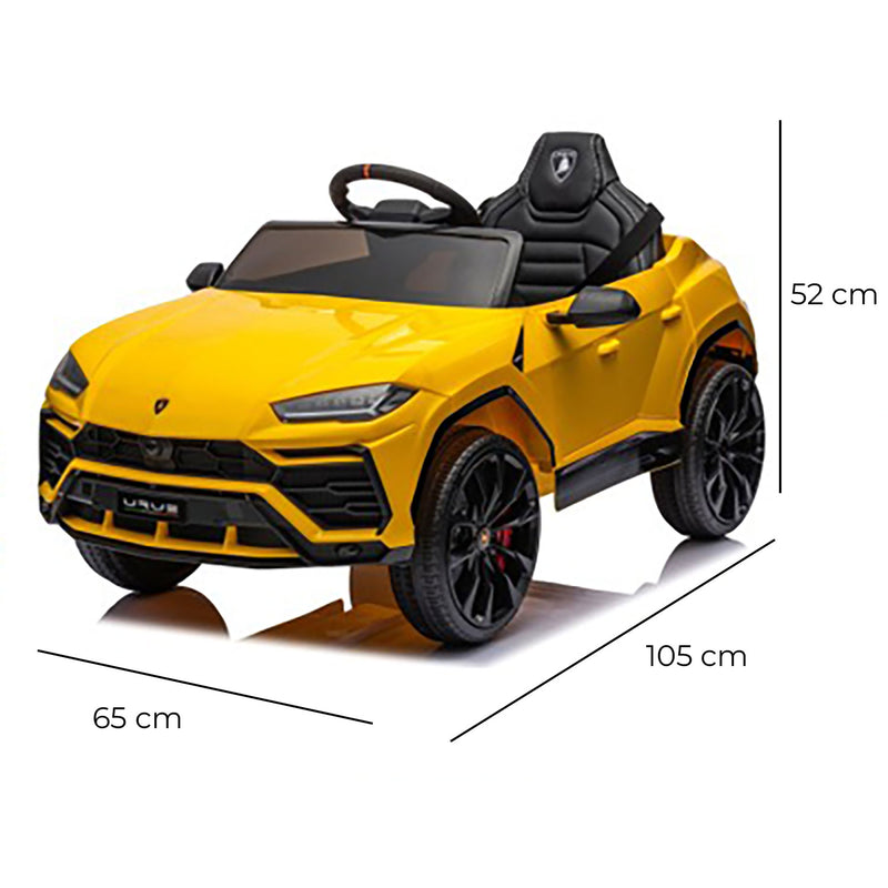 Macchina Elettrica per Bambini 12V con Licenza Lamborghini Urus Gialla