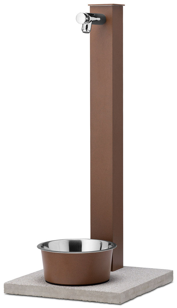 Fontana a Colonna Rubinetto Temporizzato con Base e Vaschetta Abbeveratoio Belfer 42/REX-P Ruggine sconto