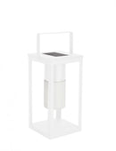 Lampada Lanterna Solare 17x17x38h cm con Manico Bianco