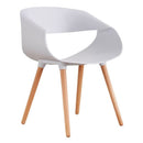 Set 4 Sedie in Polipropilene 45x71x60 cm Gambe in Faggio Fold Bianco