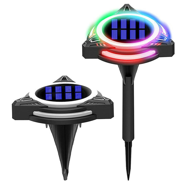 acquista Gartendreieck RGB-LED-Licht-Solarstrahler mit IP68-Dämmerungssensor