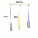 Appendiabiti Saliscendi per Armadio 83-115 cm Max 12Kg in Acciaio Emuca Cromo