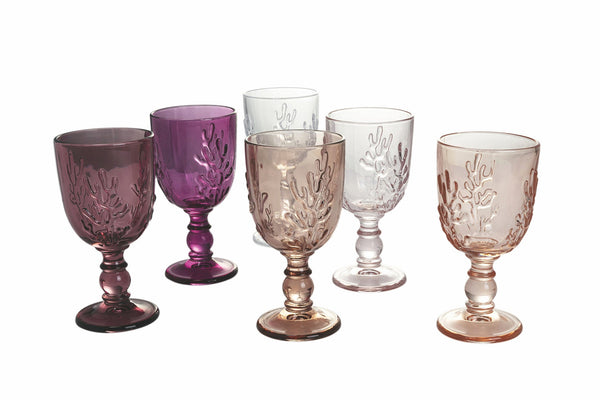 Set mit 6 Glasbechern 340 ml Villa d'Este Home Tivoli Coral Provence prezzo