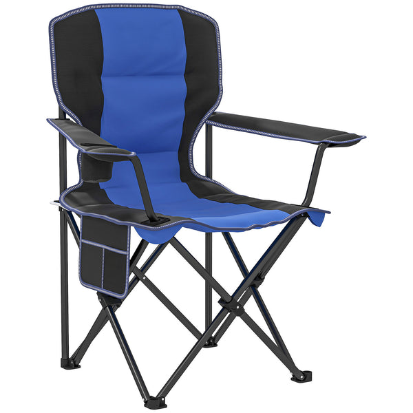 sconto Sedia da Campeggio Pieghevole con Tasca e Portabicchieri Blu