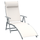 Gartenliege Pool Klappbare verstellbare Rückenlehne Cremeweiß 180x63,5x65 cm