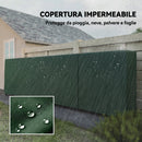 Portalegna 1 m³ 360x36x99 cm Regolabile con Telo Impermeabile in PE e Struttura in Metallo Nero e Verde Scuro      