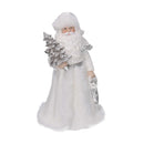 Babbo natale in resina bianco cm 14x12xh23