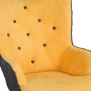 Poltrona Relax con Pouf Poggiapiedi in Tessuto Ocra