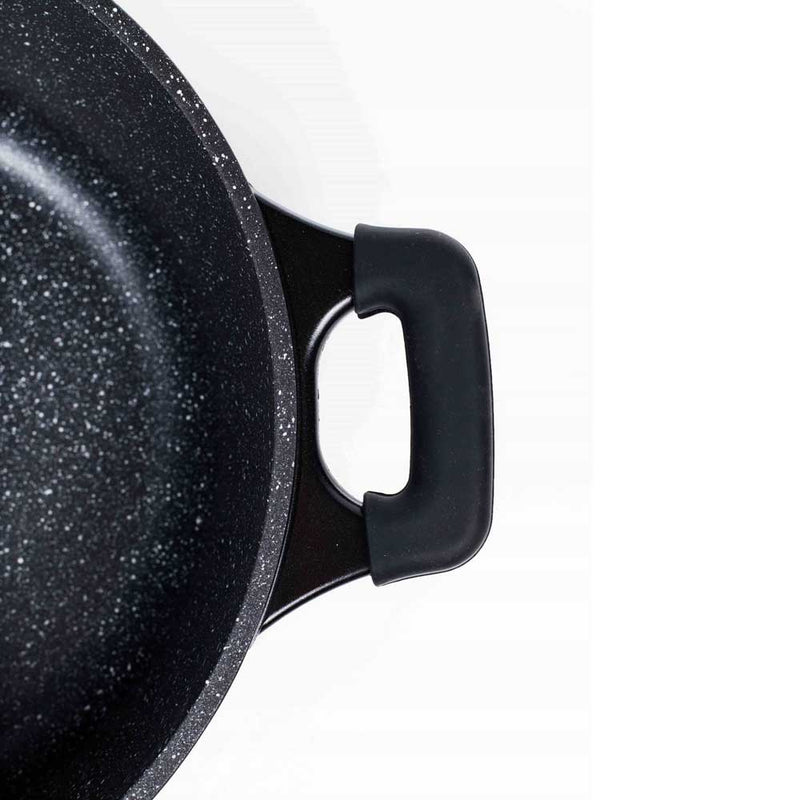 Batteria di Pentole 14 Pezzi in Pietra Lavica Antiaderente Induzione Nero