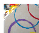 Dipinto su Tela Floating Circles 80x3x80 cm in Legno e Canvas