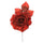 Set 12 Rose Picks mit Glitzer Ø15 cm Rot