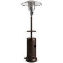 Fungo Riscaldante a Gas 13 kW 81x81x221 cm con Ruote e Tavolino in Metallo Marrone      