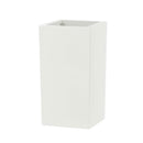 Vaso Quadrato Indoor e Outdoor Tera Schio Cubo Alto Chalk 41x41 cm in Plastica Bianco Gesso 