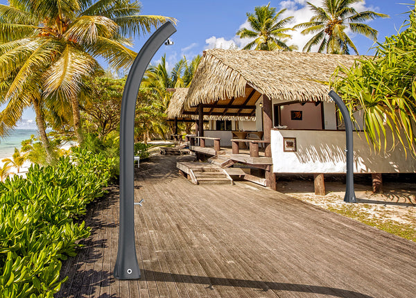 acquista Doccia Solare da Giardino 28L Miscelatore e Lavapiedi Arkema Happy Five Blue Ocean