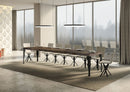  Tavolo Allungabile 200-460x90x77 cm Paxon Premium Noce Telaio Antracite