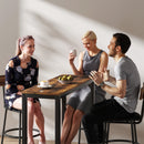 Tavolo da Bar Alto e Rettangolare in Stile Industriale 120x40x100 cm in Acciaio e Legno Marrone Rustico      