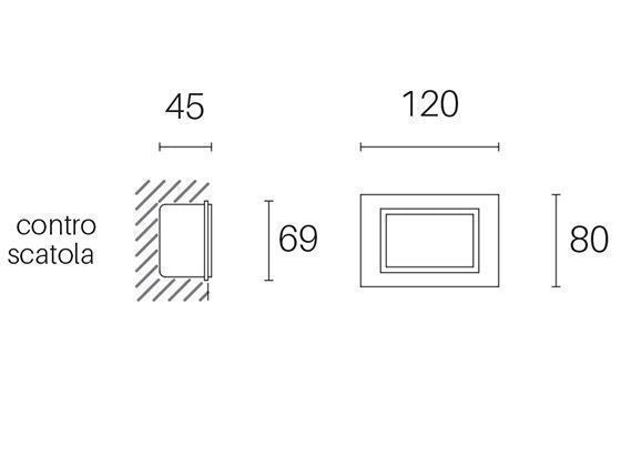 Lampada Segna Passo Rettangolare da Incasso a Parete a LED 3W 4000K Sovil Bianco