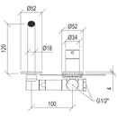 Rubinetto Miscelatore Monocomando a Parete Lavabo Oro Tevere