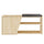 Panca Scarpiera da Ingresso 104x37x47 cm 2 Ripiani Porta Scarpe Mobiletto con Anta e Cuscino in MDF Quercia e Grigio