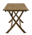 Tavolo Allungabile Pieghevole da Giardino 120/160x70x75 cm in Legno Naturale