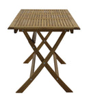 Tavolo Allungabile Pieghevole da Giardino 120/160x70x75 cm in Legno Naturale