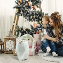 Gnomo di Natale H87 cm con Luci e Cappello Panna