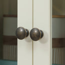 Mobile Dispensa a 5 Livelli con Cassetto Centrale 76x40x182,5 cm  in MDF e Truciolato Bianco Crema