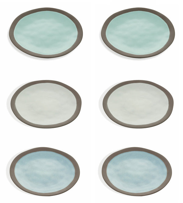 Set 6 Obstteller Ø21x2 cm aus Steingut Villa d'Este Home Tivoli Mediterraneo sconto