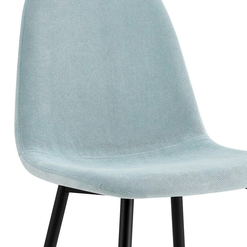 Set 4 Sedie 43x42x86 cm in Tessuto Bella Azzurro Pastello