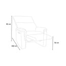 Poltrona Relax Reclinabile Manuale 80x94x102 cm in Similpelle Grigio