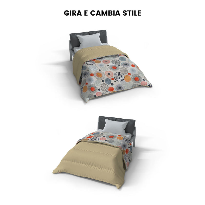 Trapunta Invernale Stampata in Microfibra 300gr Double Face Acquerello Varie Misure