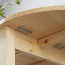 Tavolo Allungabile a Ribalta 140x70x75 cm per 4-6 Persone in Legno di Pino   