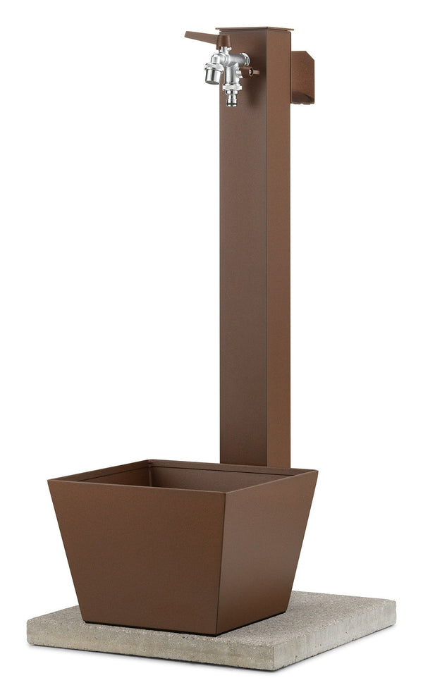 Fontana da Giardino con Rubinetto Base Vaschetta e Portagomma Belfer 42/QRRV Ruggine sconto