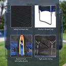 Trampolino Tappeto Elastico Ø305x248 cm con Rete e Bordo Imbottito Blu e Nero