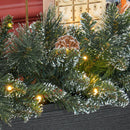 Ghirlanda Natalizia con 50 Luci LED e Decorazioni 180x30x30 cm Verde  