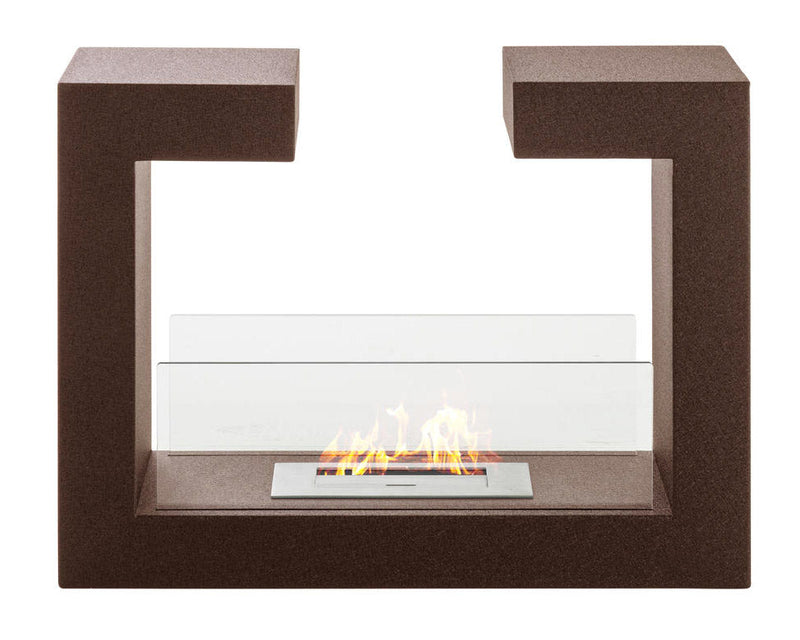 Camino a Bioetanolo da Pavimento 78x25x58 cm Ruggine