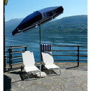 Ombrellone da Giardino Ø2 m Palo Ø33 mm in Acciaio Maffei Venezia Duplex Blu/Bianco e Blu