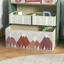 Scaffale Portagiochi per Bambini 63x30x66 cm 6 Contenitore Rimovibili Verde