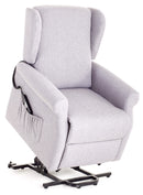 Poltrona Alzapersona Elettrica 2 Motori in Tessuto Vittoria Grigia