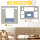 Tappeto Moderno per Interni 200x140 cm in Poliestere Effetto Vellutato Blu