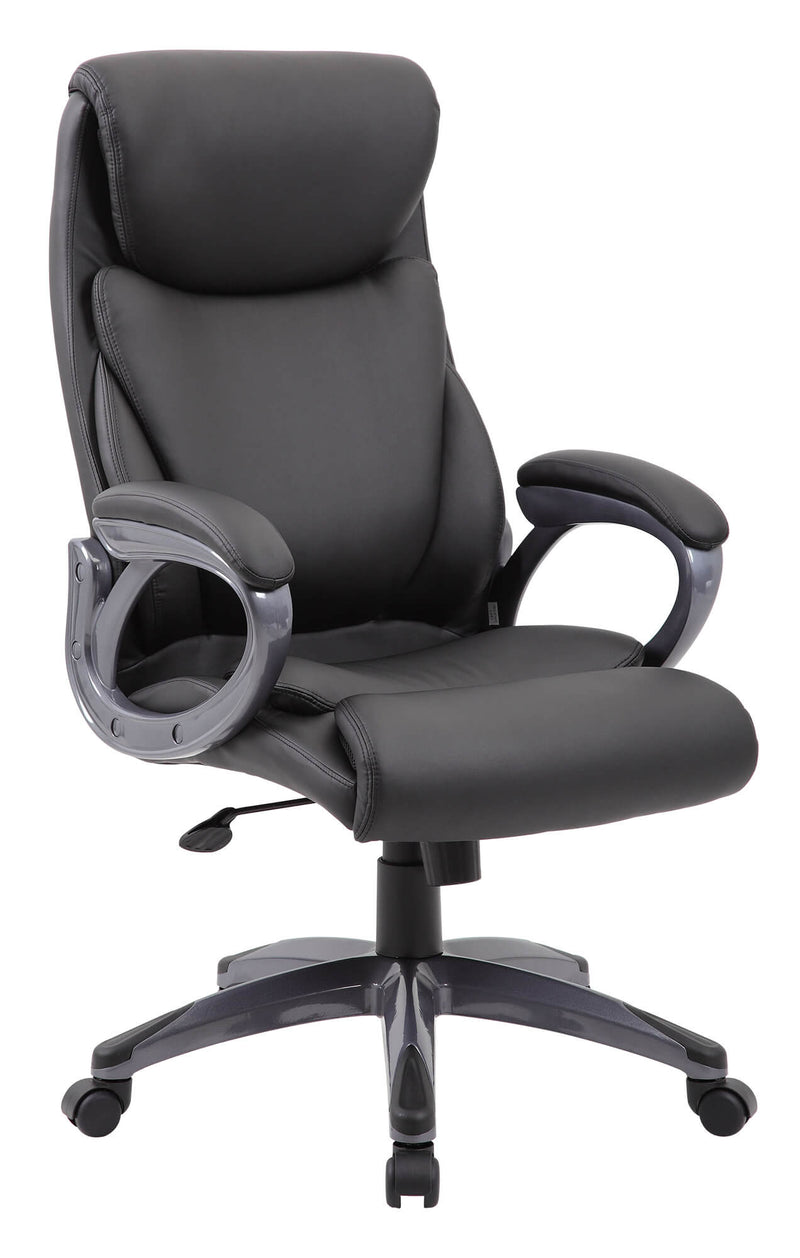 Sedia Poltrona Presidenziale da Ufficio in Similpelle Motti Tiger Nera