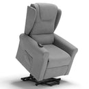 Poltrona Alzapersona Elettrica 2 motori 78x75x110 cm in Tessuto Houston Detroit Grigio Elephant