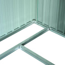 Casetta Box da Giardino in Lamiera Verde 237x119x181 cm 