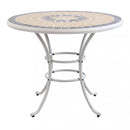 Tavolo Rotondo Perse Ø90x74 h cm in Acciaio Tortora