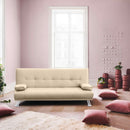 Divano Letto 181x85x88 cm in Similpelle Beige