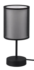 Lampada da Tavolo da Interno Attacco E14 in Metallo Nero Opaco